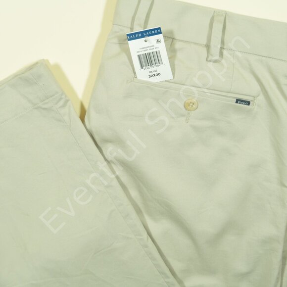 Polo Ralph Lauren Pants Mens 32 Tan Stretch Classic Fit Khaki New - Picture 1 of 8